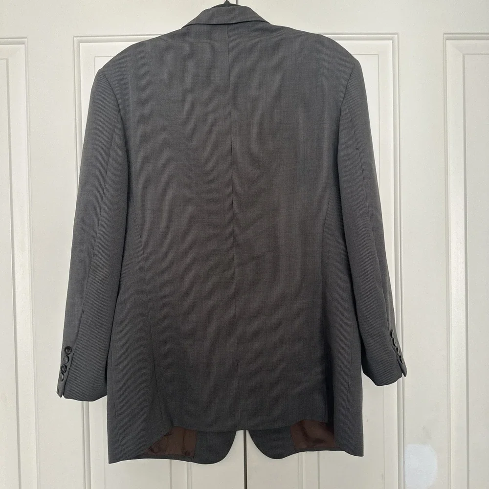 Vintage 90s Donna Karan Suit Jacket‎ 44R Blazer Sport Coat Made In Italy